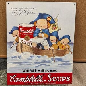 1993 Campbell’s Soup Sign #15 Patriotic Boat Scene